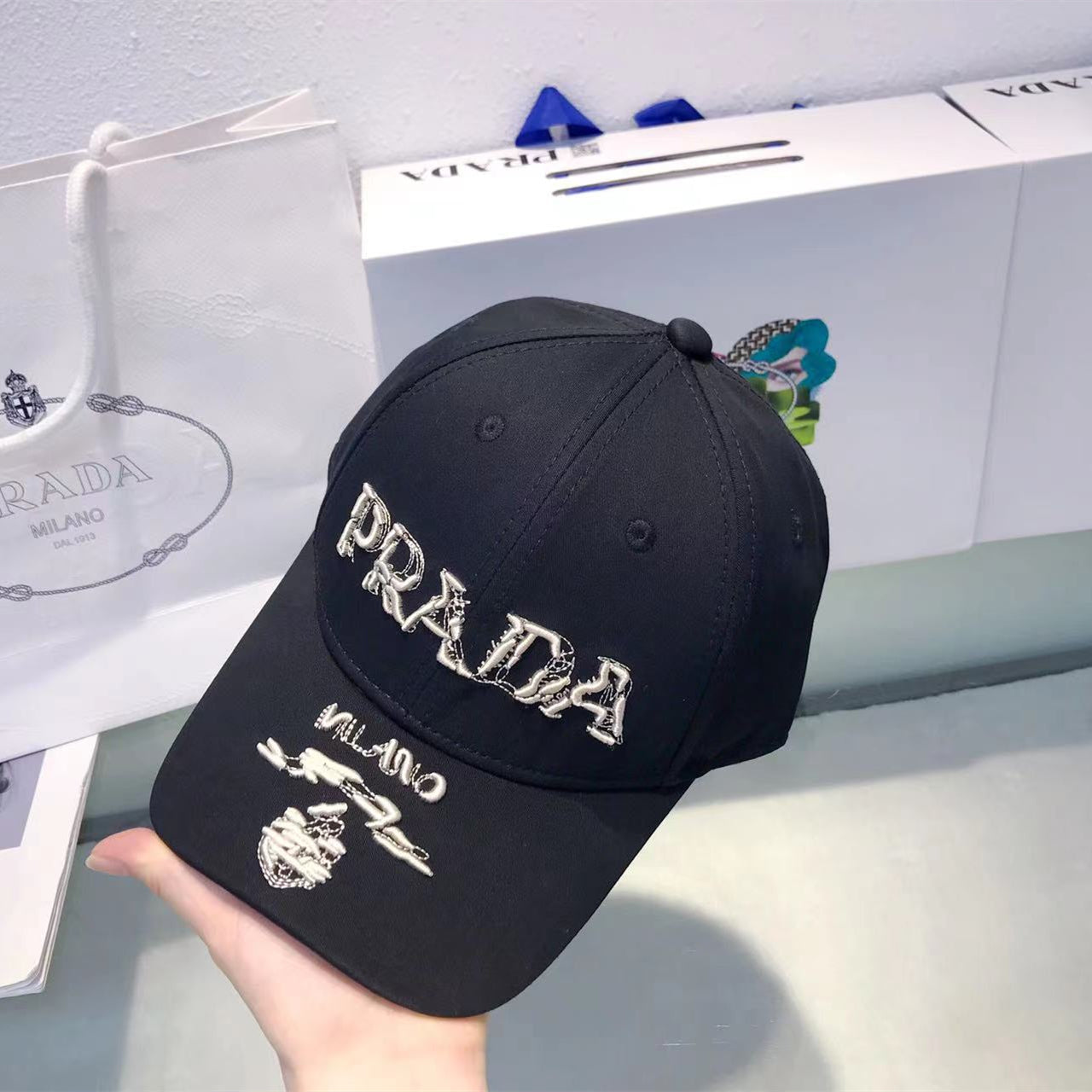 PA letter solid color baseball cap