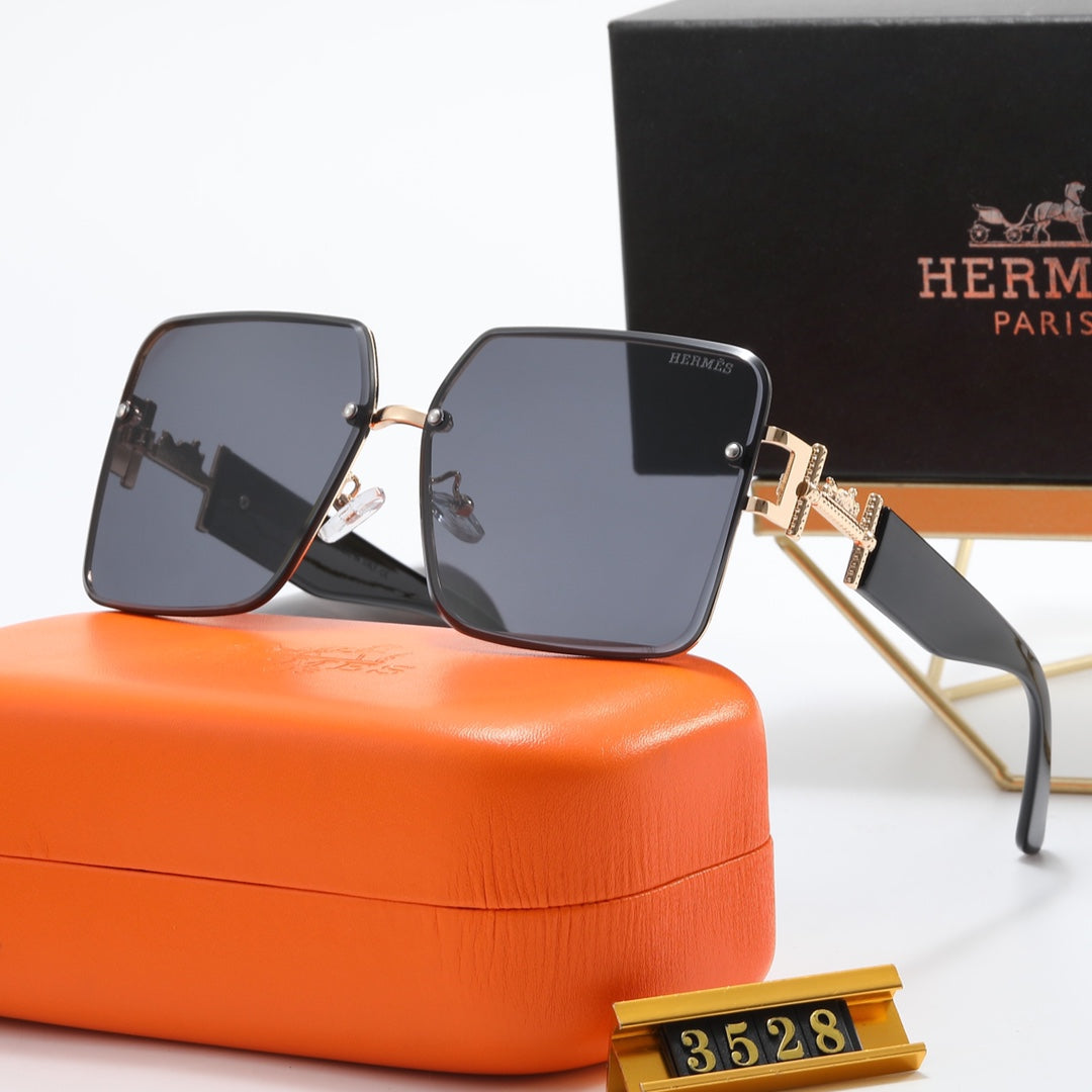 5-color fashion H letter flat sunglasses