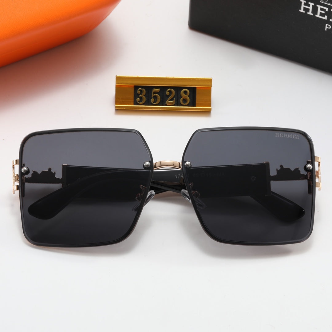 5-color fashion H letter flat sunglasses