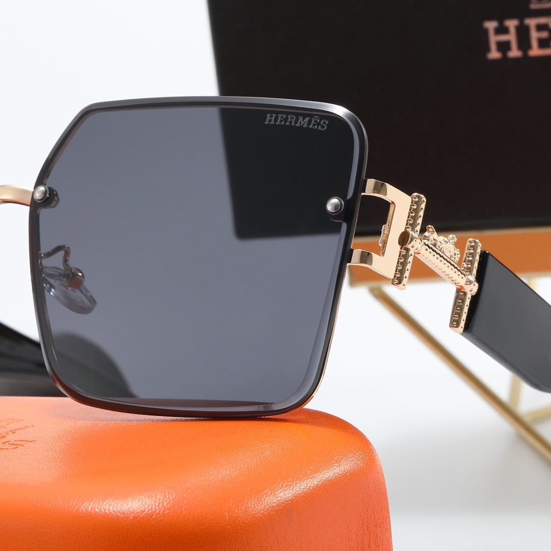 5-color fashion H letter flat sunglasses