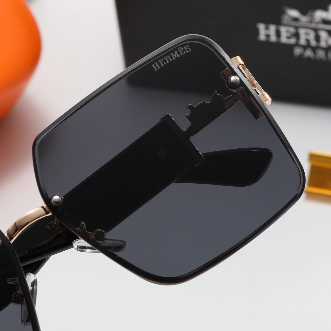 5-color fashion H letter flat sunglasses