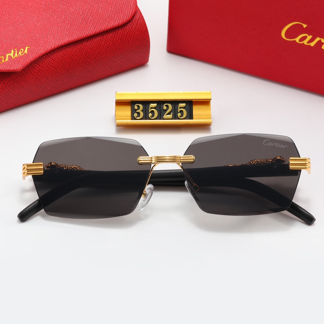 5-color fashionable CAR letter flat sunglasses