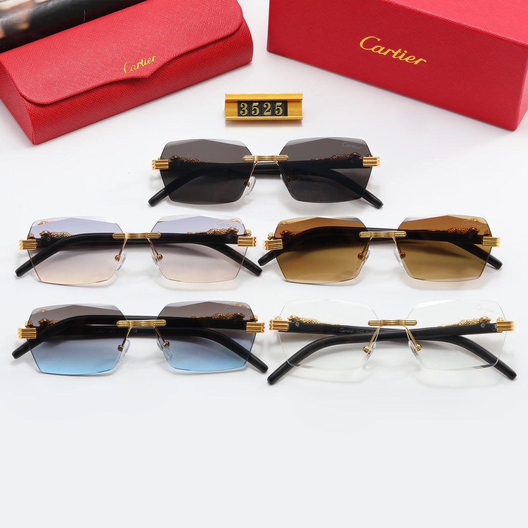 5-color fashionable CAR letter flat sunglasses