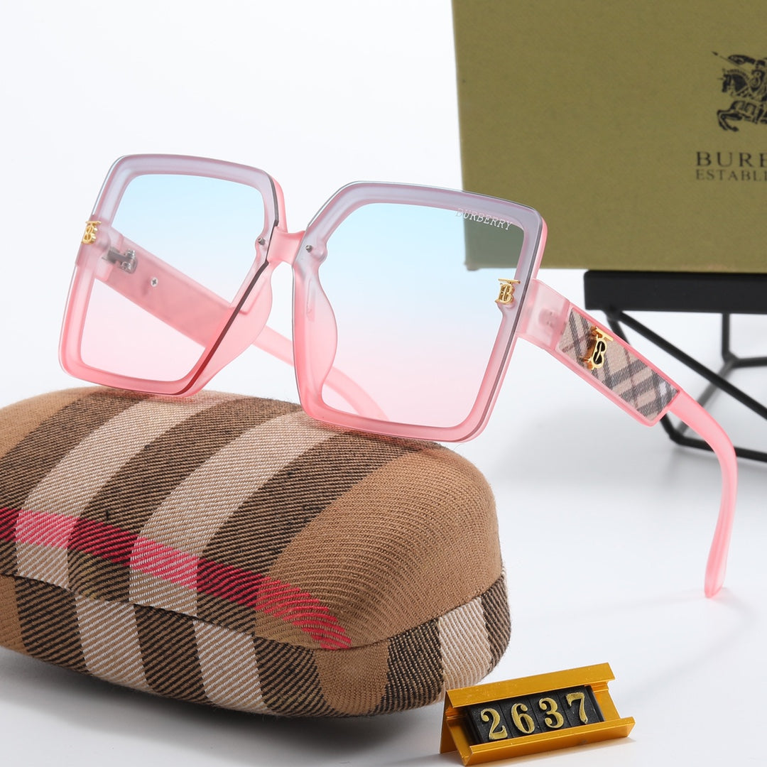 6-color stylish B-letter temple sunglasses