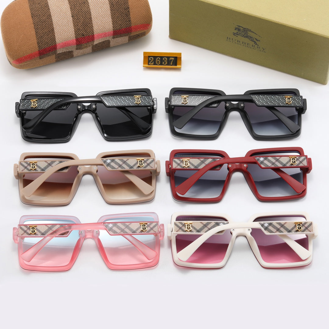 6-color stylish B-letter temple sunglasses