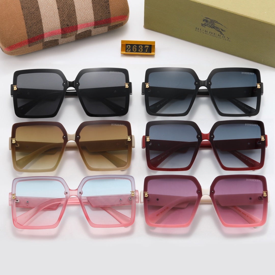 6-color stylish B-letter temple sunglasses