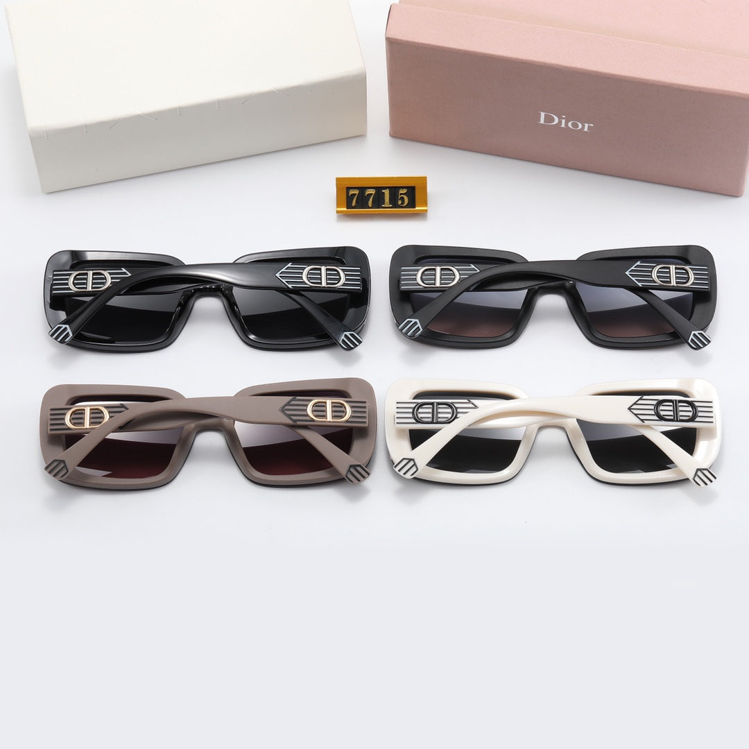 4-color fashion CD letter square frame sunglasses