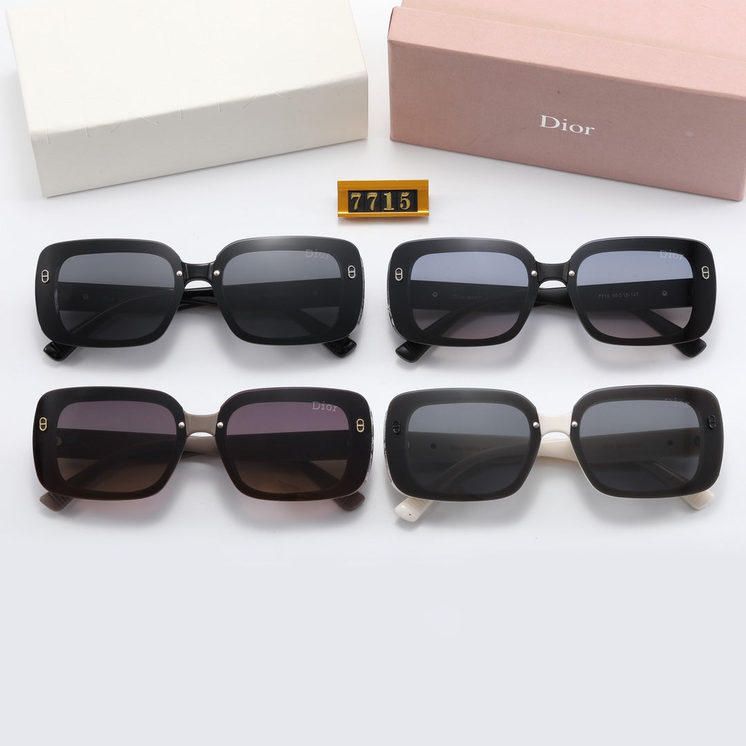 4-color fashion CD letter square frame sunglasses