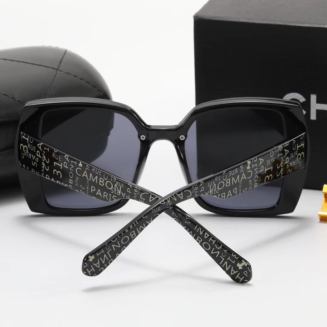 5-color fashion double C graffiti print sunglasses