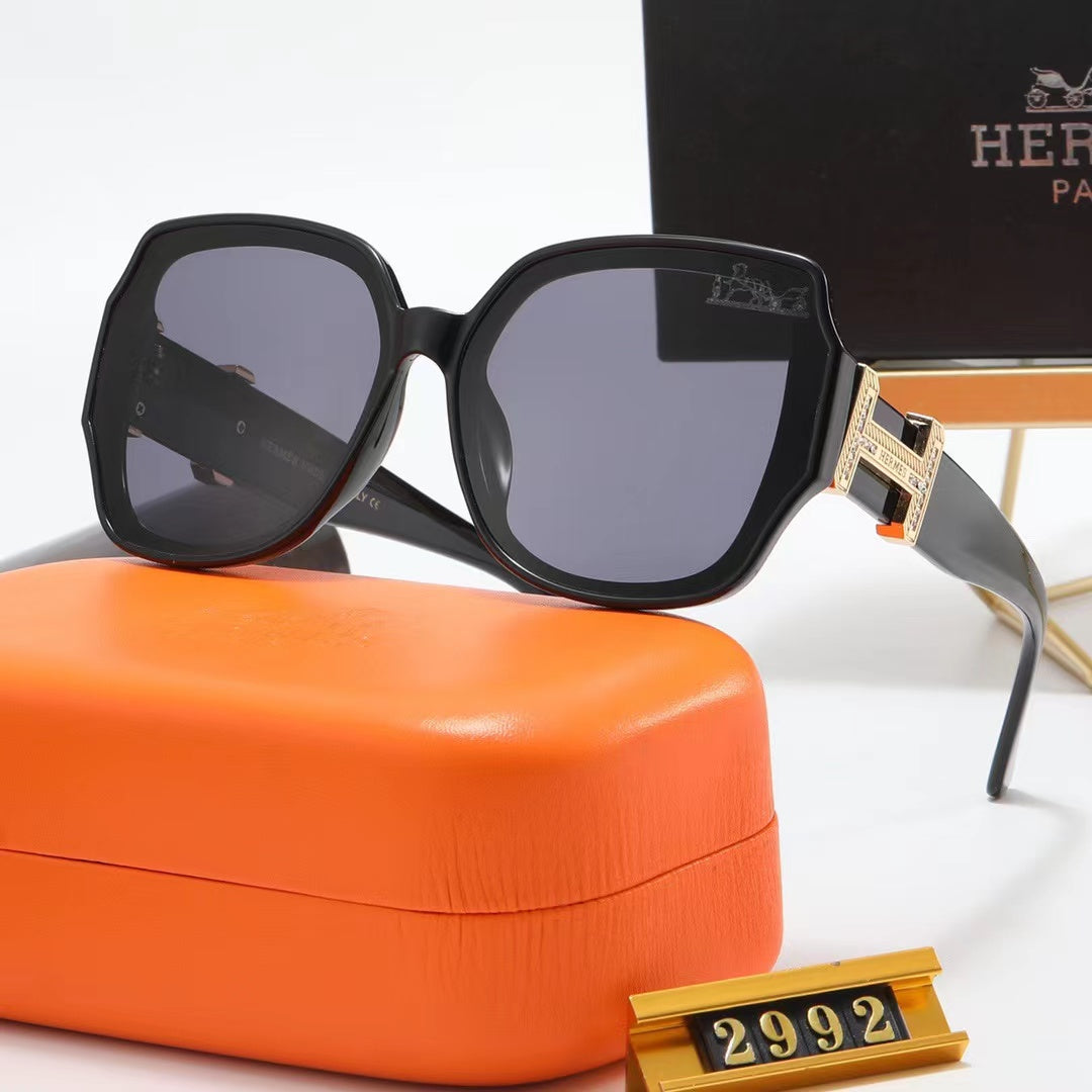 6-color stylish H letter temple polarized sunglasses