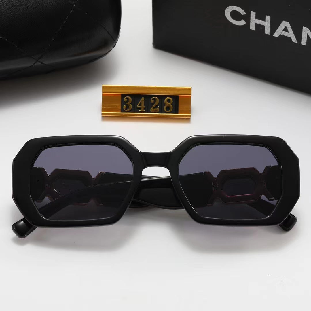 7-color fashion double C rhinestone temple polarized sunglasses