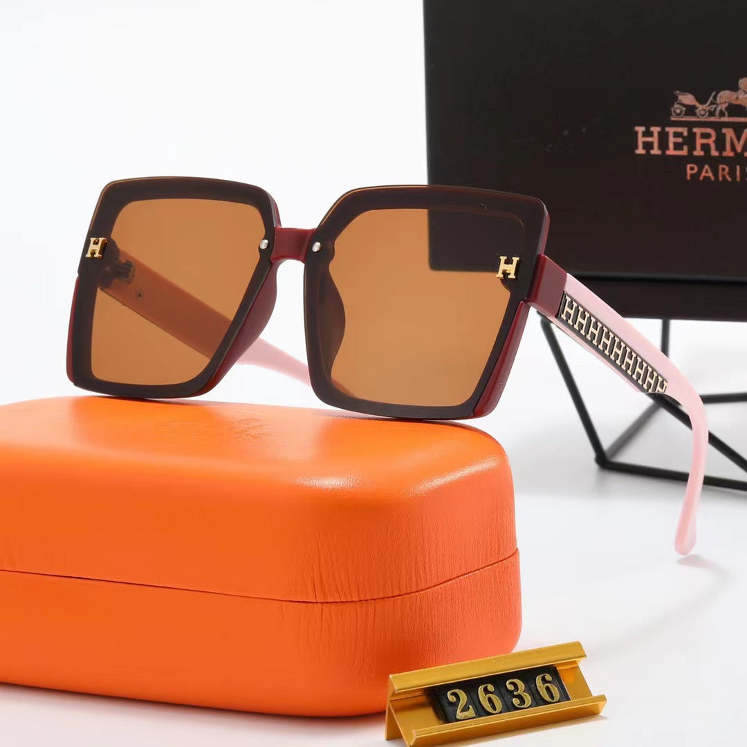 5-color fashion H printing letter polarized sunglasses