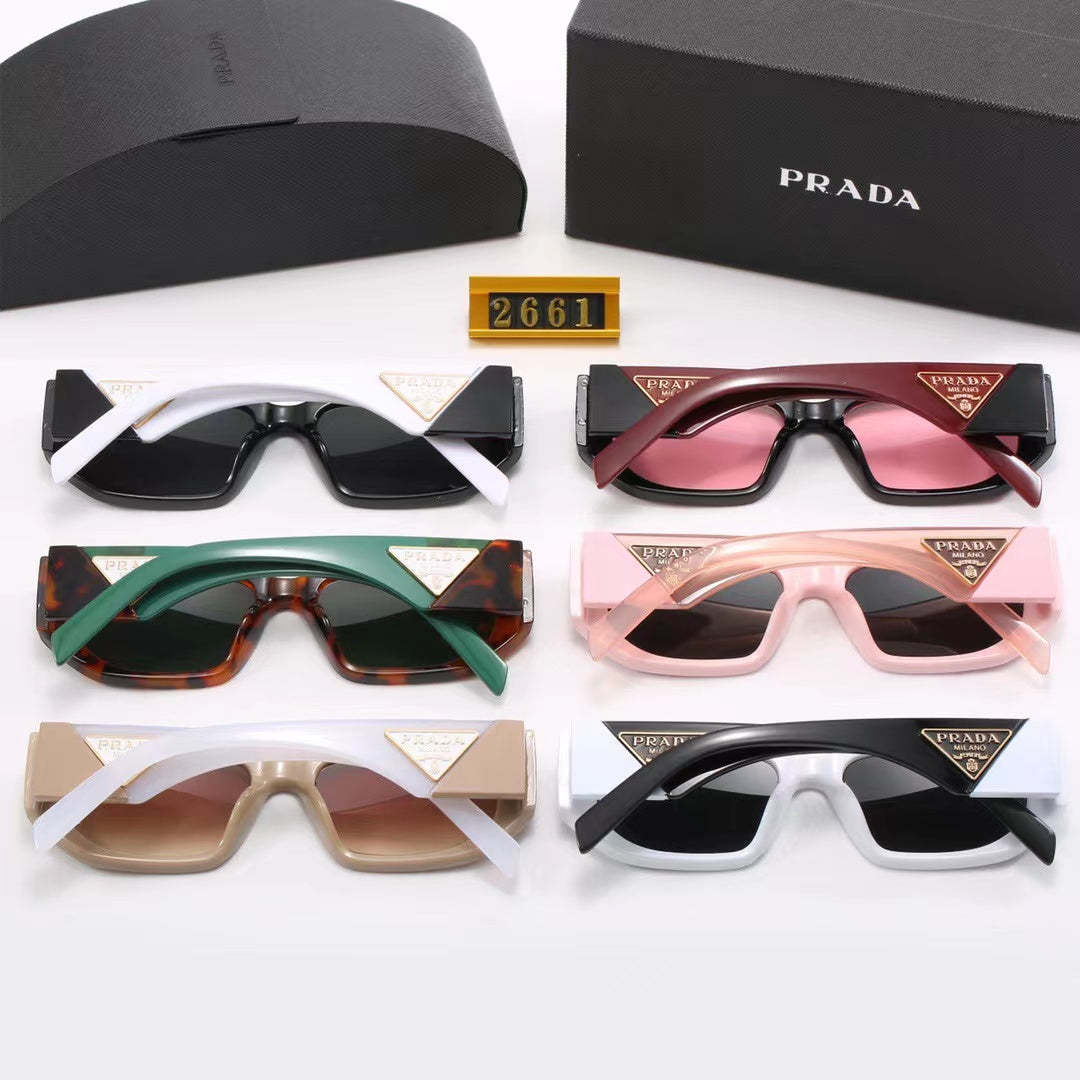 6-color fashion PA letter double color temple sunglasses