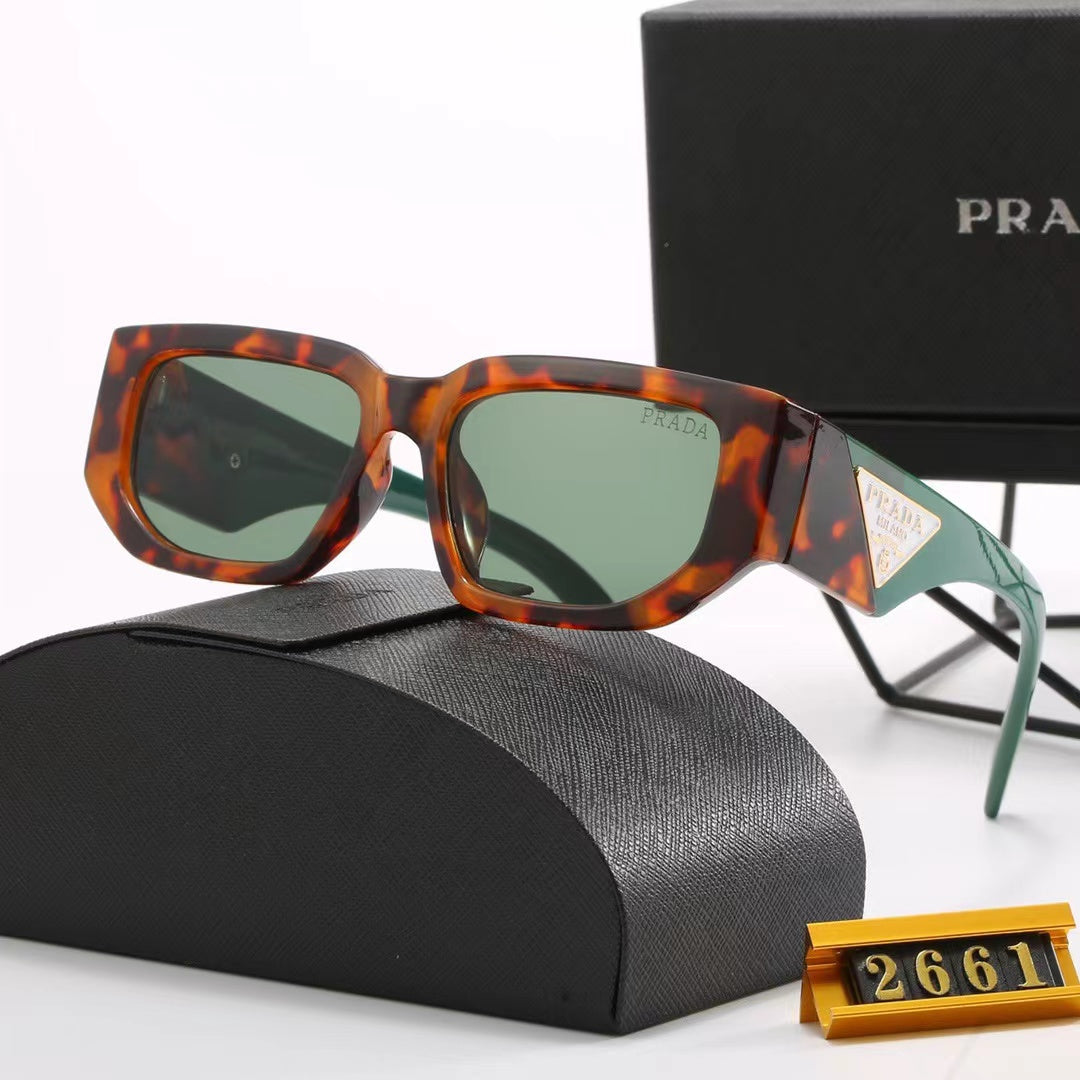 6-color fashion PA letter double color temple sunglasses