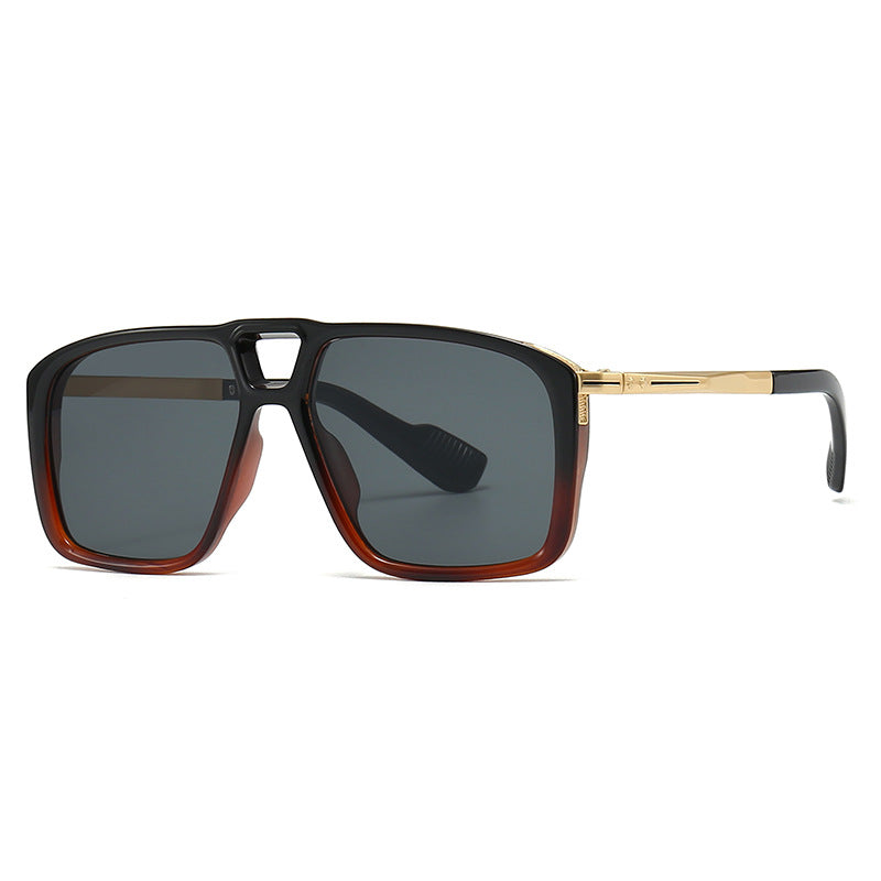 Pilotenbrille Vintage Double Girder Square Sonnenbrille