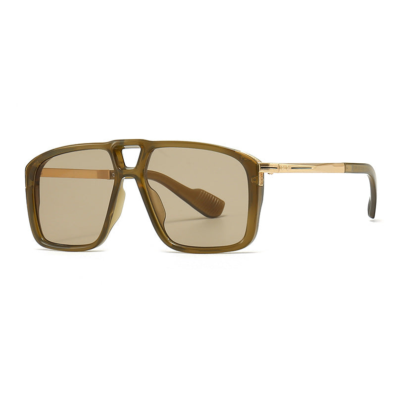 Pilotenbrille Vintage Double Girder Square Sonnenbrille